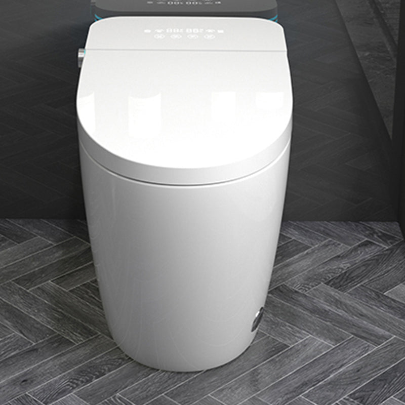 Modern Floor Mount Flush Toilet Siphon Jet Urine Toilet with Heated Seat for Washroom