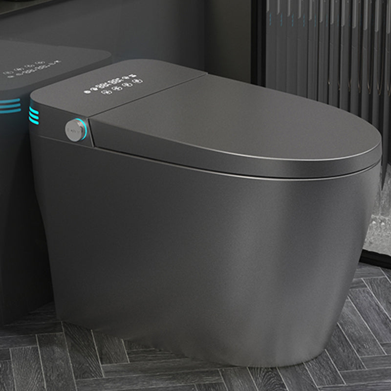 Modern Floor Mount Flush Toilet Siphon Jet Urine Toilet with Heated Seat for Washroom