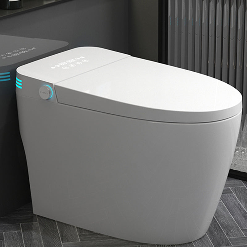 Modern Floor Mount Flush Toilet Siphon Jet Urine Toilet with Heated Seat for Washroom