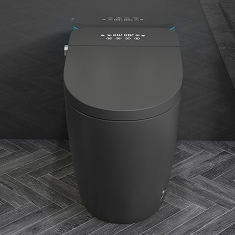 Modern Floor Mount Flush Toilet Siphon Jet Urine Toilet with Heated Seat for Washroom