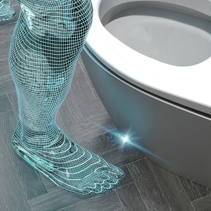 Modern Floor Mount Flush Toilet Siphon Jet Urine Toilet with Heated Seat for Washroom