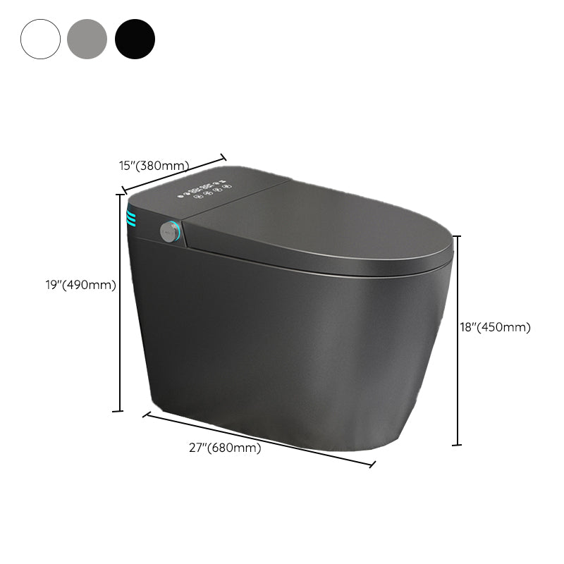 Modern Floor Mount Flush Toilet Siphon Jet Urine Toilet with Heated Seat for Washroom