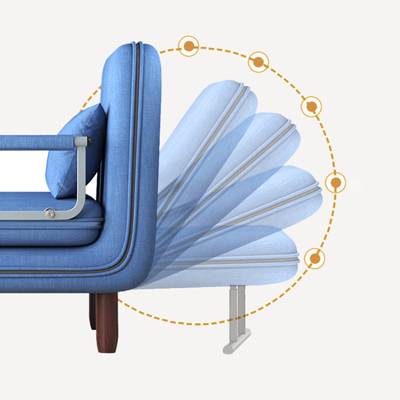 Contemporary Foldable Futon Sleeper Metal Futon and Mattress