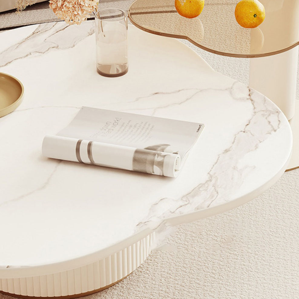 Pedestal Coffee Table Slate Geometric Coffee Coffee or End Table