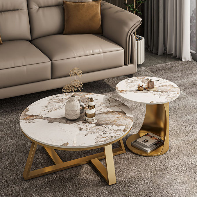 Frame Round Coffee Table Slate Top Coffee Coffee or End Table