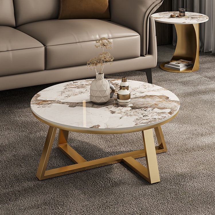 Frame Round Coffee Table Slate Top Coffee Coffee or End Table