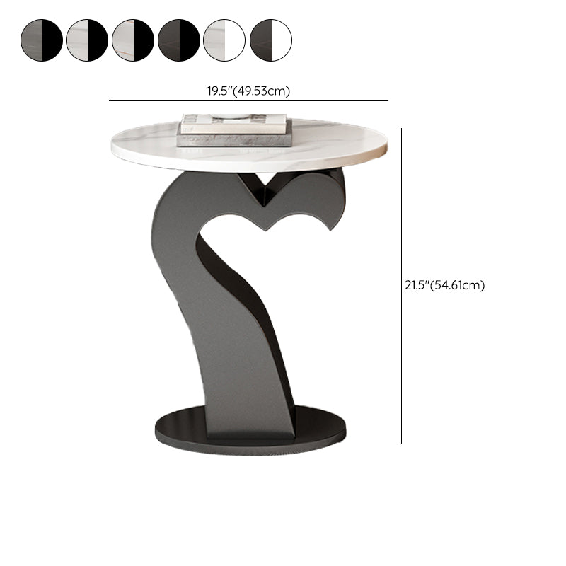 Abstract Coffee Table Set Contemporary Stone Top Cocktail Table