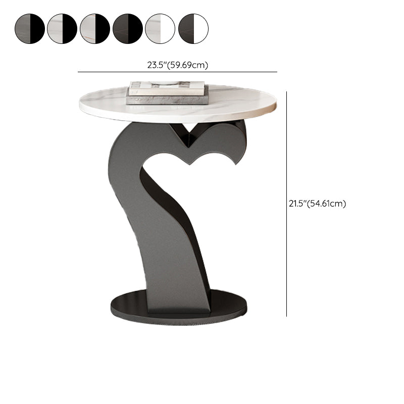 Abstract Coffee Table Set Contemporary Stone Top Cocktail Table