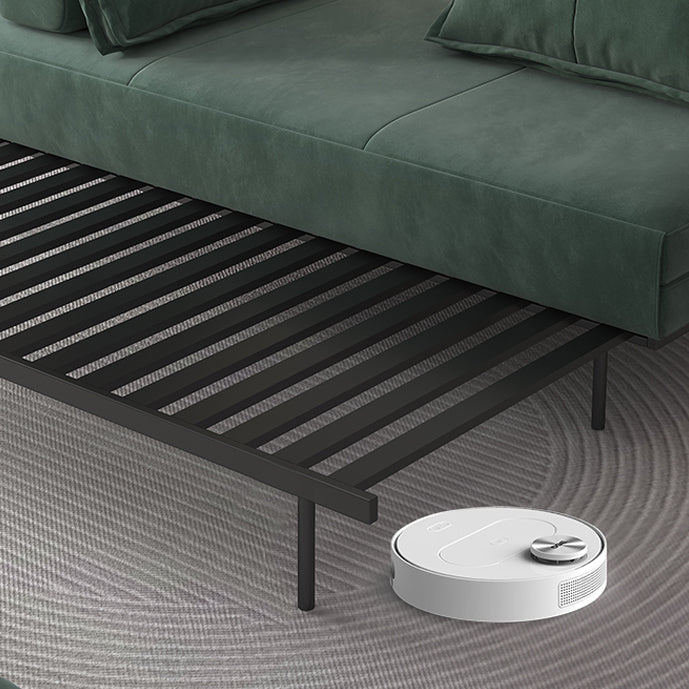 Scandinavian Futon Sofa Bed Fabric Pillow Back Armless With Chrome Legs Sleeper Sofa