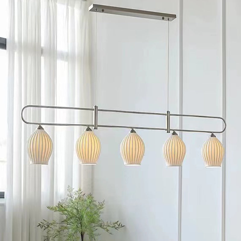 Ceramic Geometric Island Lighting Modern Pendant Light for Dining Room