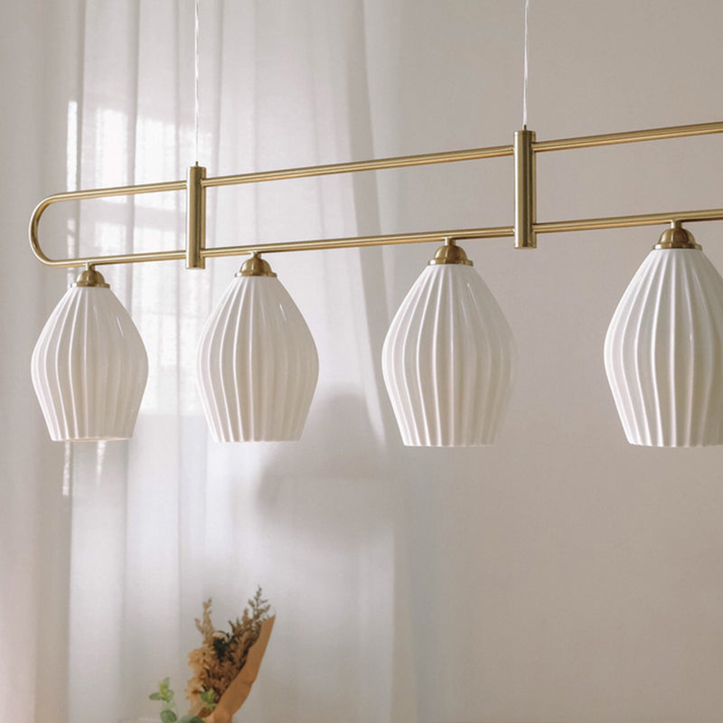 Ceramic Geometric Island Lighting Modern Pendant Light for Dining Room