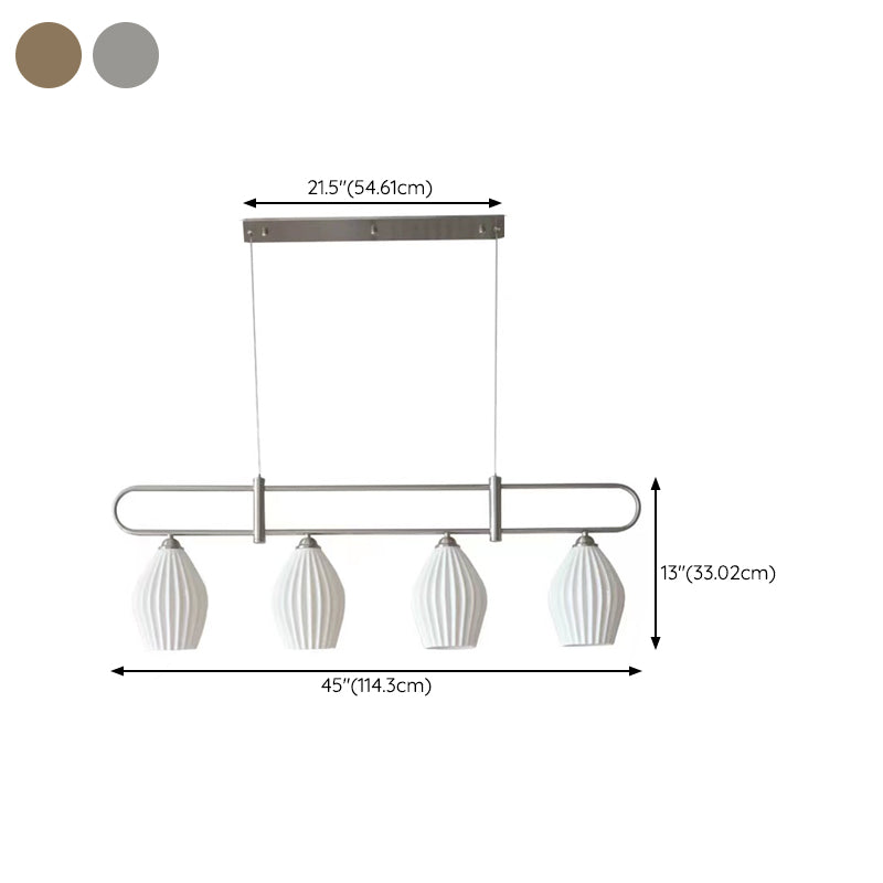 Ceramic Geometric Island Lighting Modern Pendant Light for Dining Room