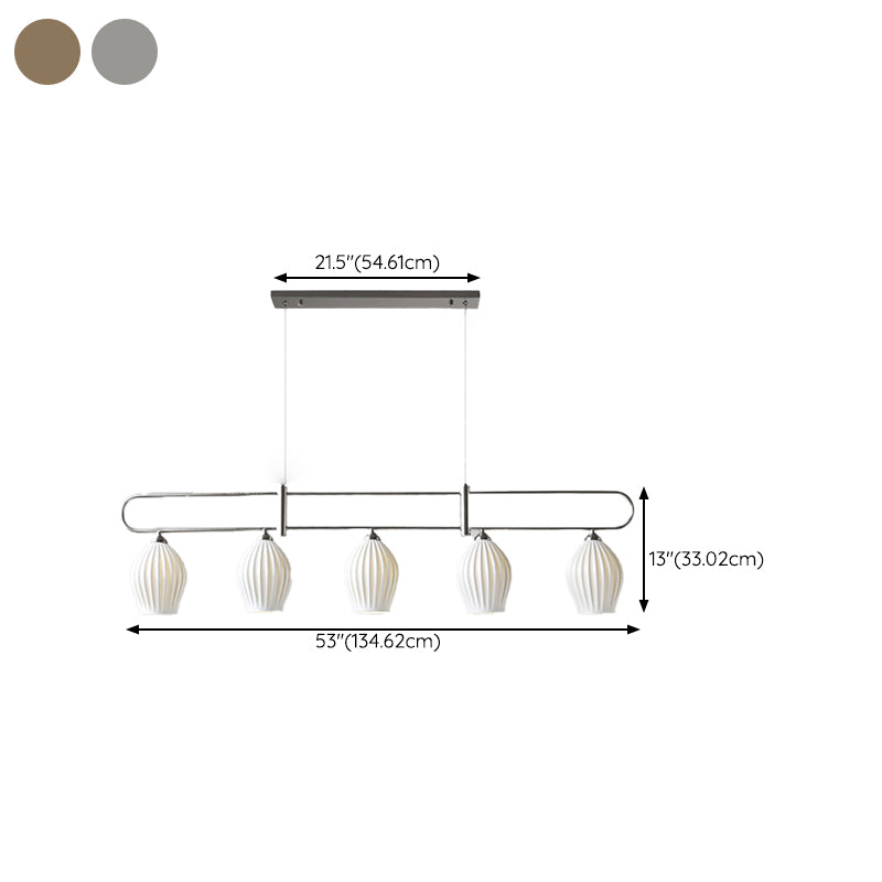 Ceramic Geometric Island Lighting Modern Pendant Light for Dining Room