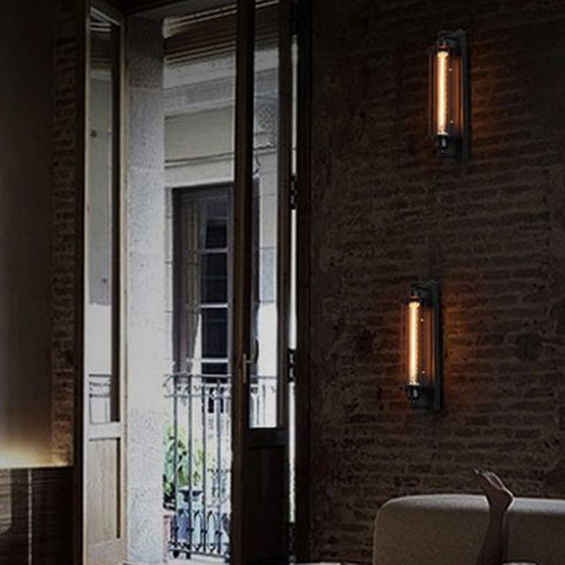 Metal Geometric Sconces Indoor Industrial 1 Light Wall Light Fixture