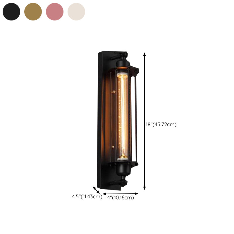 Metal Geometric Sconces Indoor Industrial 1 Light Wall Light Fixture