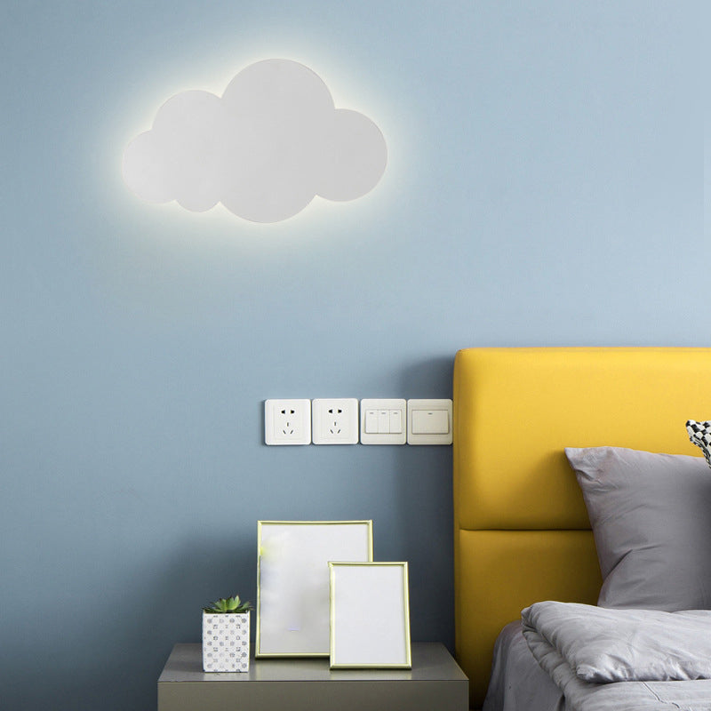Modernist Wall Sconce Cloud Wall Light Fixture in White for Bedroom