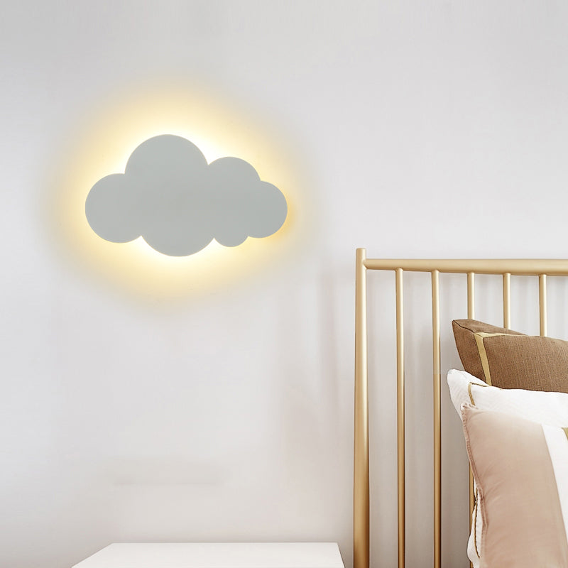 Modernist Wall Sconce Cloud Wall Light Fixture in White for Bedroom