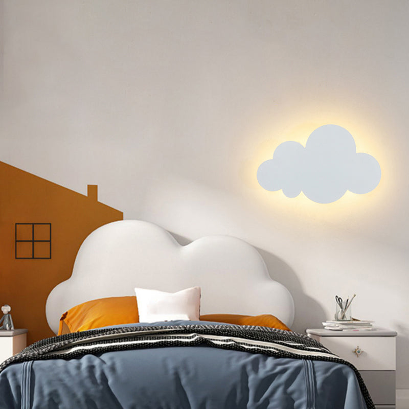 Modernist Wall Sconce Cloud Wall Light Fixture in White for Bedroom