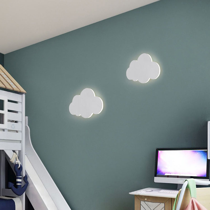 Modernist Wall Sconce Cloud Wall Light Fixture in White for Bedroom