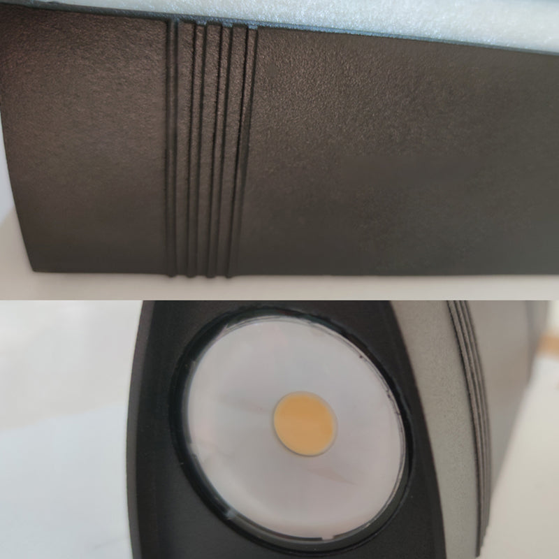 Simple Wall Sconce Rectangle Outdoor Sconce Light Fixture in Black