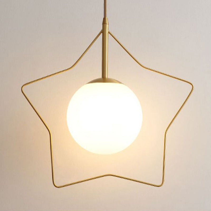 Ball Shape Metal Wall Lighting Modern Style 1-Light Wall Mounted Light in Gold