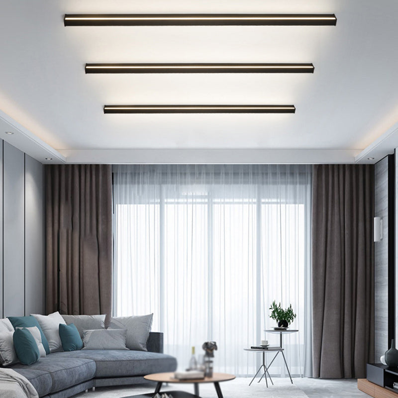 Modern Metal Wall Sconce Linear Shape Vanity Lamp with Plastic Shade for Bathroom