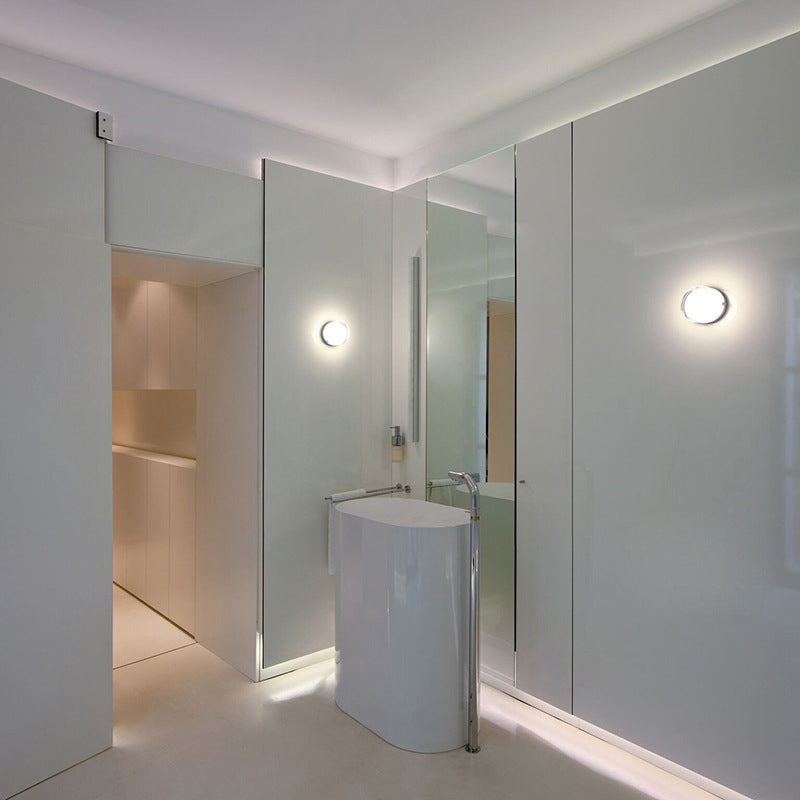 Nordic Style Vanity Light Circle Shape Vanity Lamp with Acrylic Shade for Shower Room