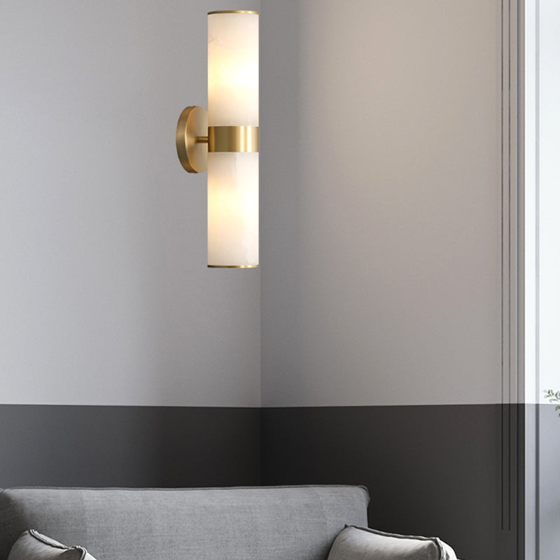 Modern Simple Stone Vanity Light Cylinder Shape Vanity Lamp for Shower Room