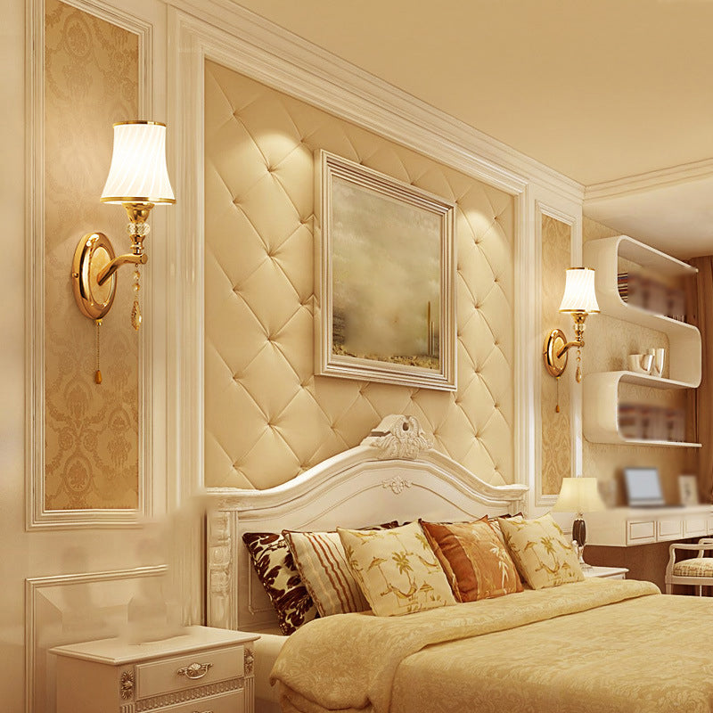 Nordic Style Metal Vanity Light Glass Shade Vanity Lamp for Shower Room