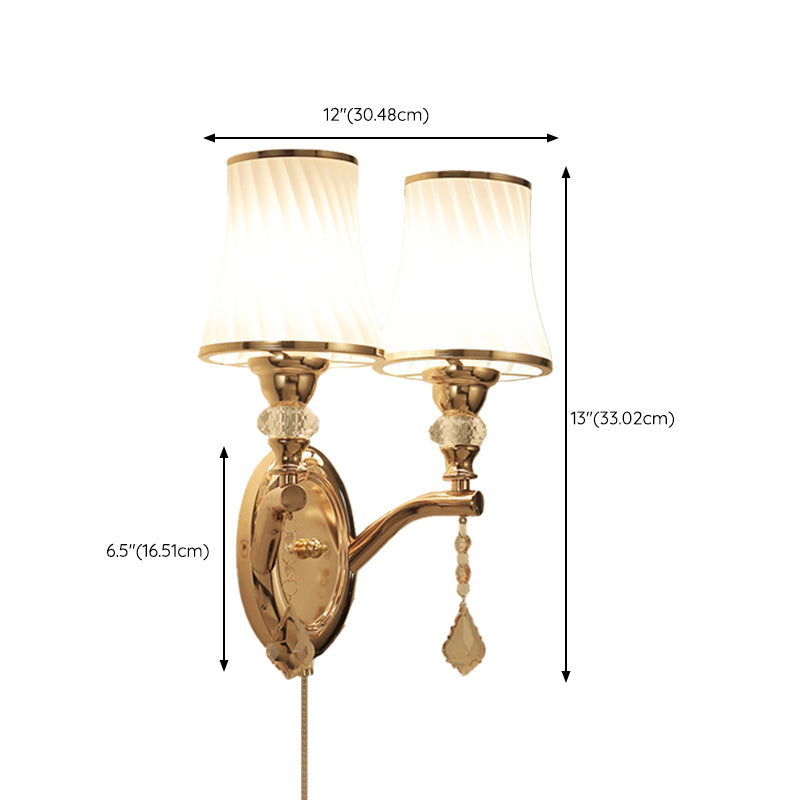 Nordic Style Metal Vanity Light Glass Shade Vanity Lamp for Shower Room