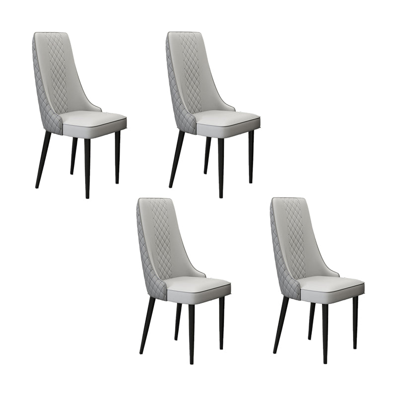 Fabric Dining Side Chair Modern Parsons Armless Chair for Kitchen Use