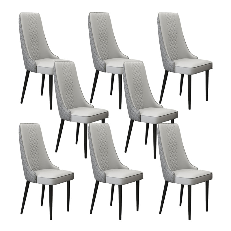 Fabric Dining Side Chair Modern Parsons Armless Chair for Kitchen Use