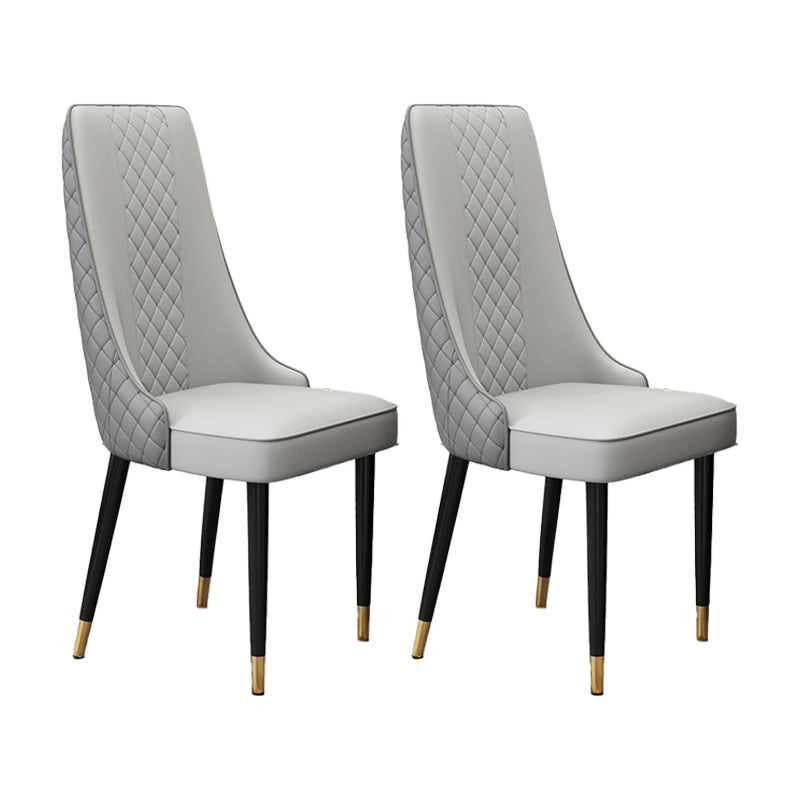 Fabric Dining Side Chair Modern Parsons Armless Chair for Kitchen Use