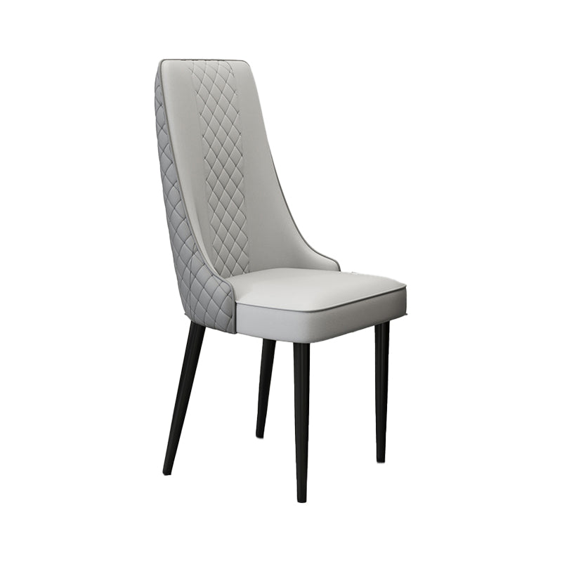 Fabric Dining Side Chair Modern Parsons Armless Chair for Kitchen Use
