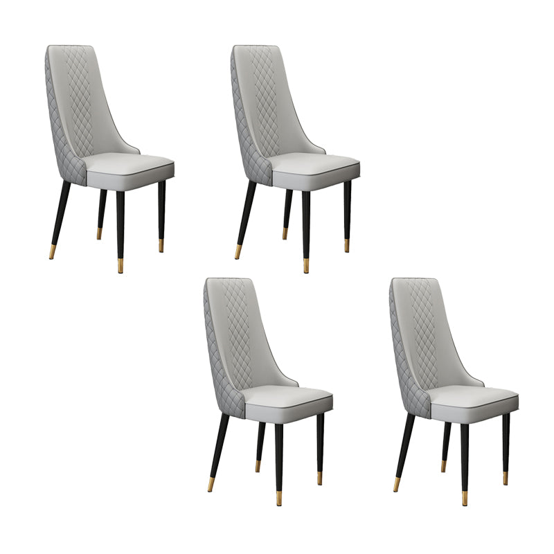 Fabric Dining Side Chair Modern Parsons Armless Chair for Kitchen Use