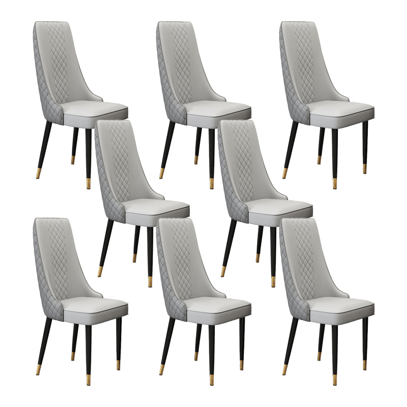 Fabric Dining Side Chair Modern Parsons Armless Chair for Kitchen Use