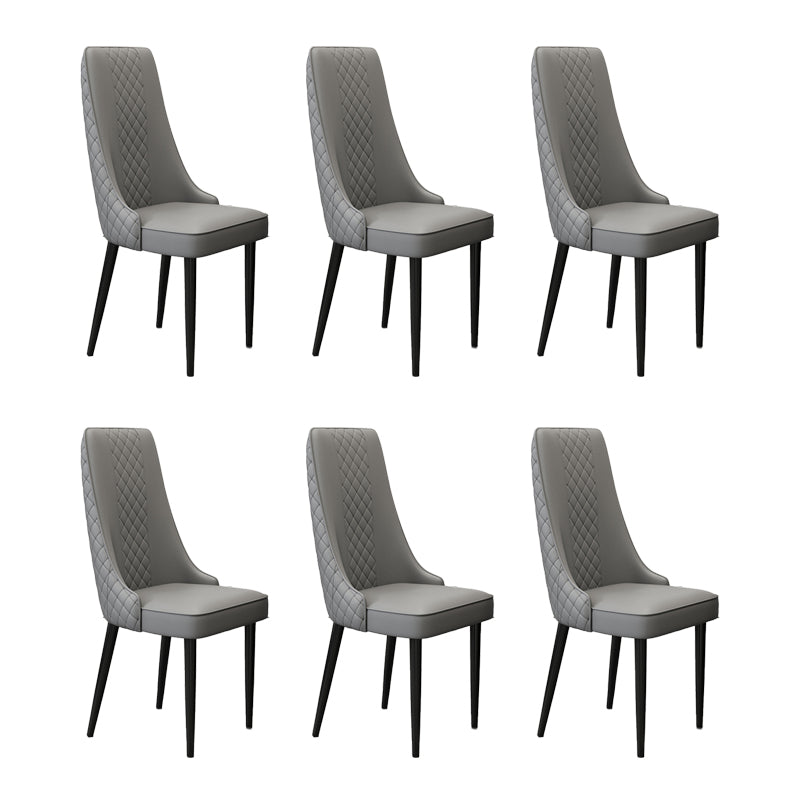 Fabric Dining Side Chair Modern Parsons Armless Chair for Kitchen Use