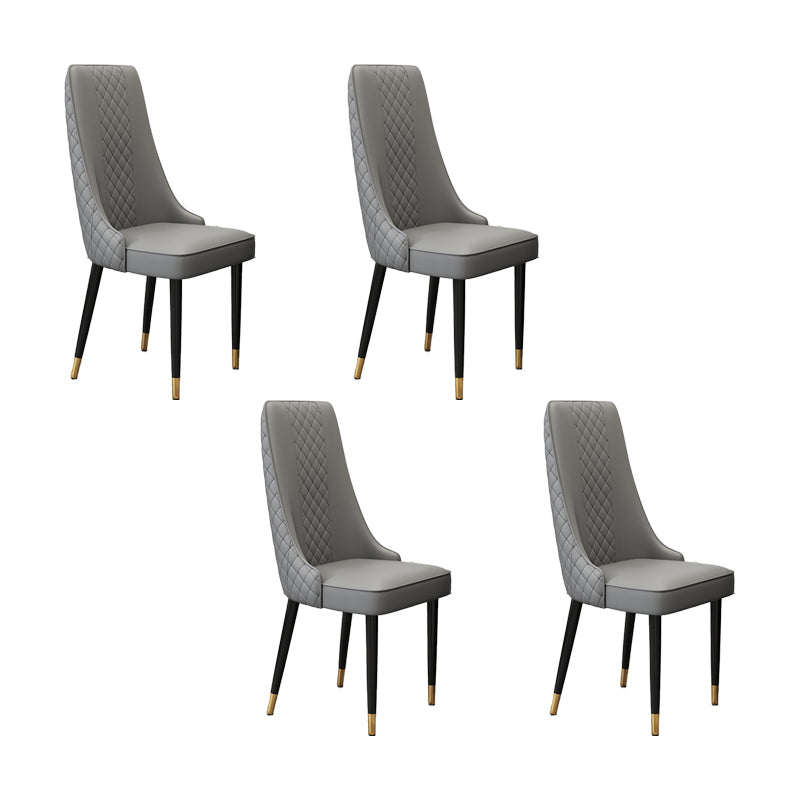 Fabric Dining Side Chair Modern Parsons Armless Chair for Kitchen Use