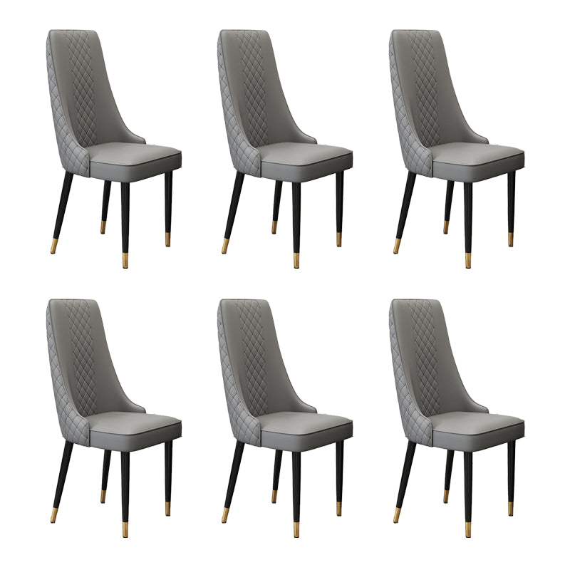 Fabric Dining Side Chair Modern Parsons Armless Chair for Kitchen Use