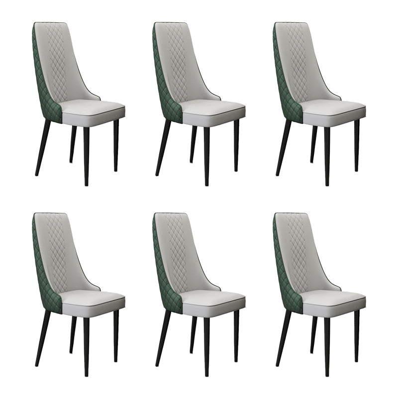 Fabric Dining Side Chair Modern Parsons Armless Chair for Kitchen Use