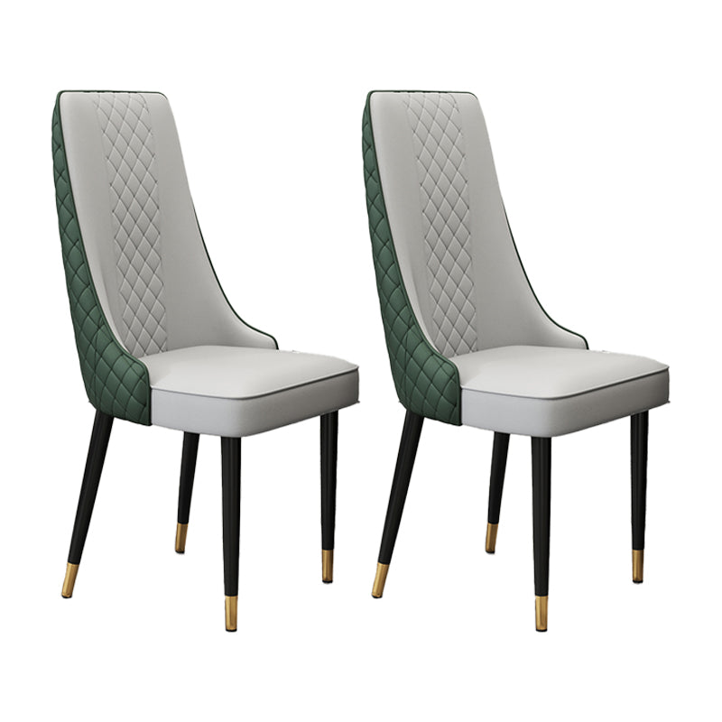 Fabric Dining Side Chair Modern Parsons Armless Chair for Kitchen Use