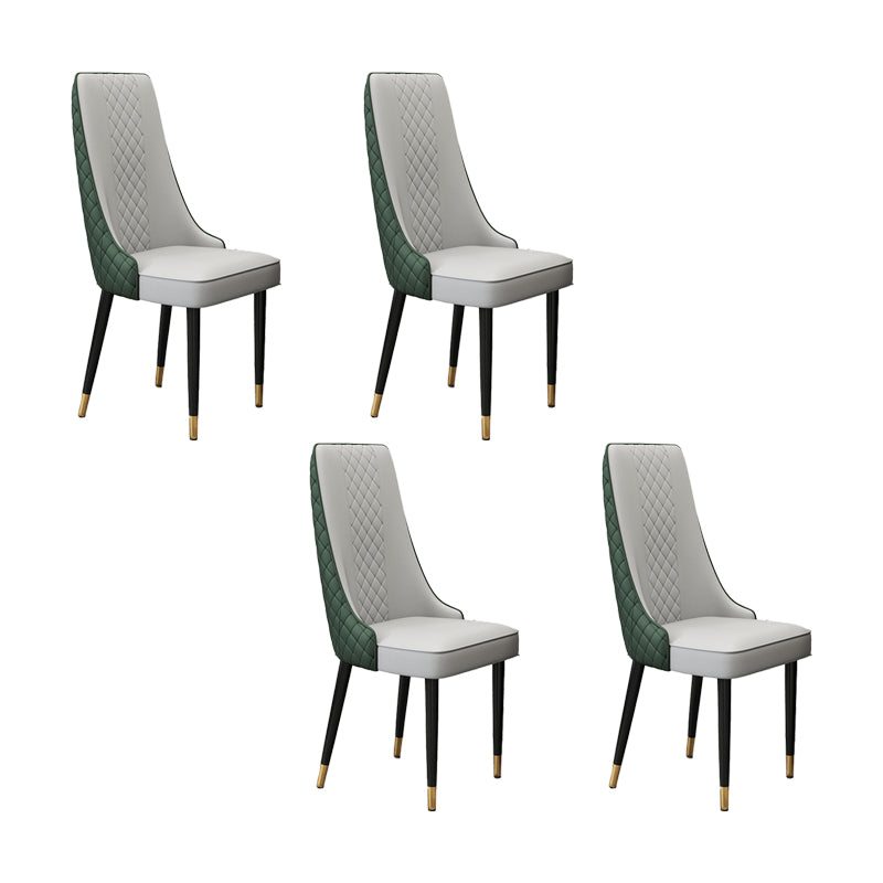 Fabric Dining Side Chair Modern Parsons Armless Chair for Kitchen Use