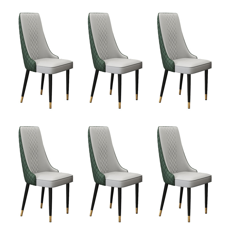 Fabric Dining Side Chair Modern Parsons Armless Chair for Kitchen Use
