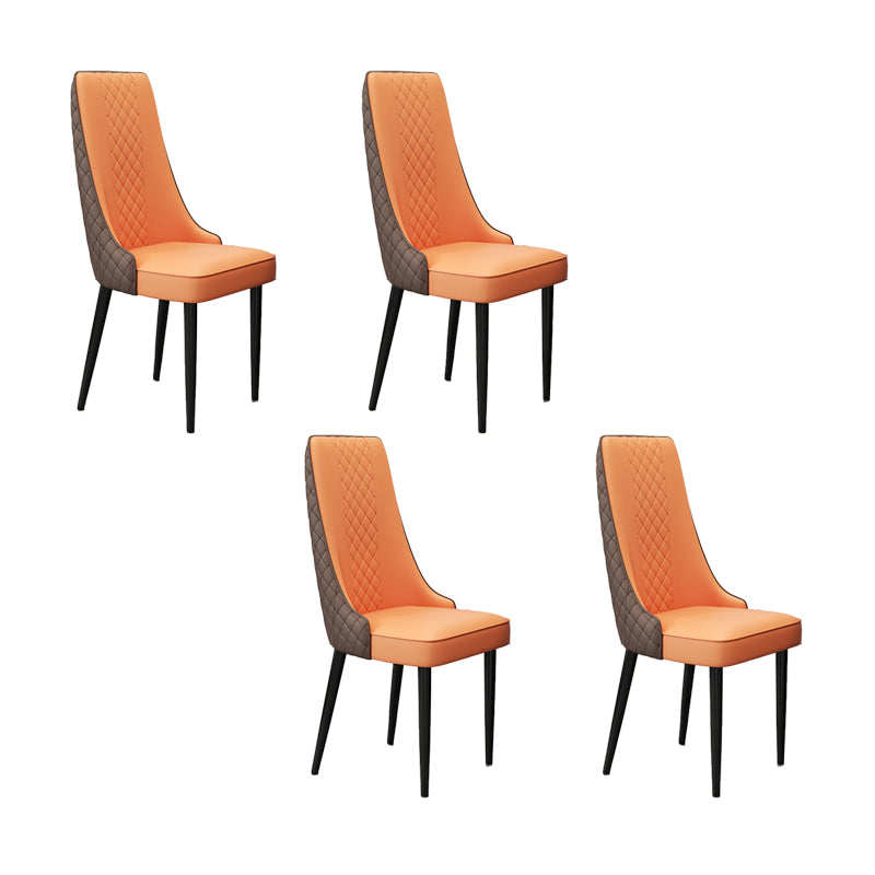 Fabric Dining Side Chair Modern Parsons Armless Chair for Kitchen Use