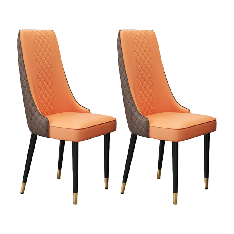 Fabric Dining Side Chair Modern Parsons Armless Chair for Kitchen Use