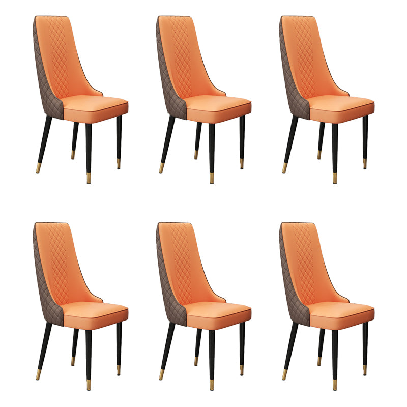 Fabric Dining Side Chair Modern Parsons Armless Chair for Kitchen Use