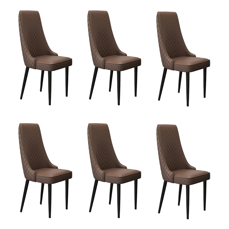 Fabric Dining Side Chair Modern Parsons Armless Chair for Kitchen Use