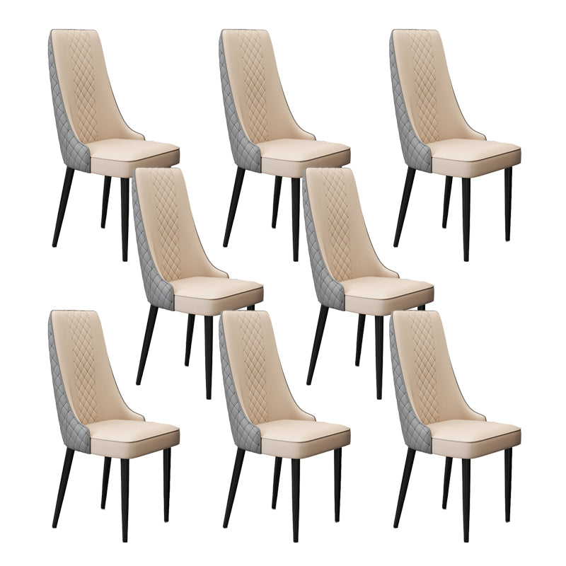 Fabric Dining Side Chair Modern Parsons Armless Chair for Kitchen Use