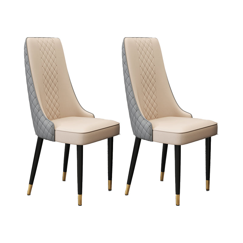 Fabric Dining Side Chair Modern Parsons Armless Chair for Kitchen Use