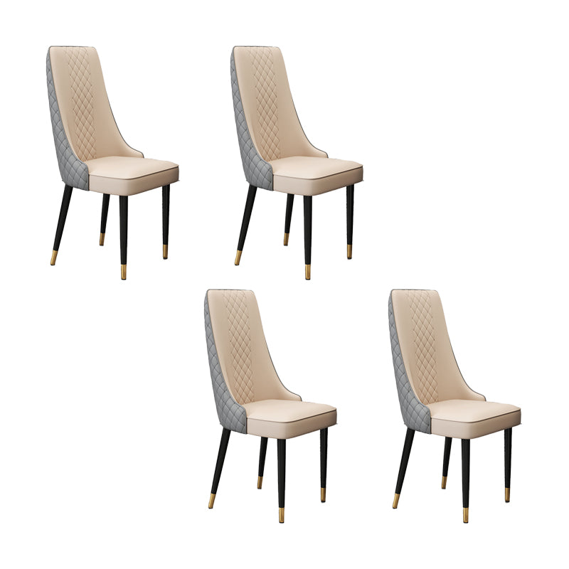 Fabric Dining Side Chair Modern Parsons Armless Chair for Kitchen Use